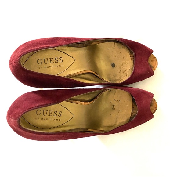 Guess Marciano Suede Peeptoe Heels - Picture 7 of 9